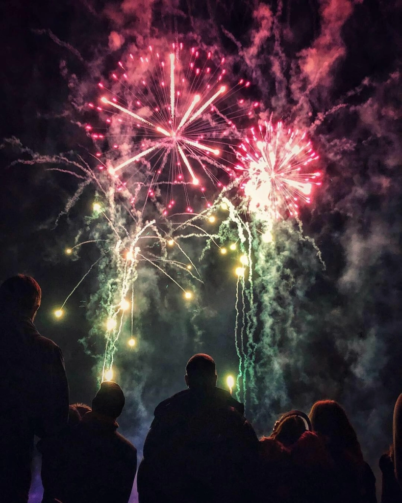 Fireworks in the night sky